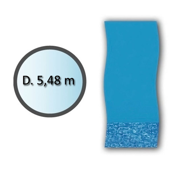 Liner swirl forme ronde d.5.48m pour piscine hors sol - li1848sb