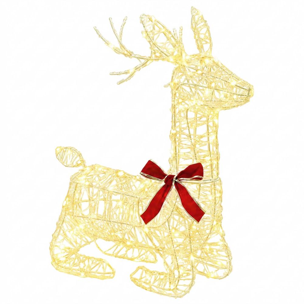 Renne de noël 3d loviisa 140 led blanc chaud 55 x 22 x 63 cm