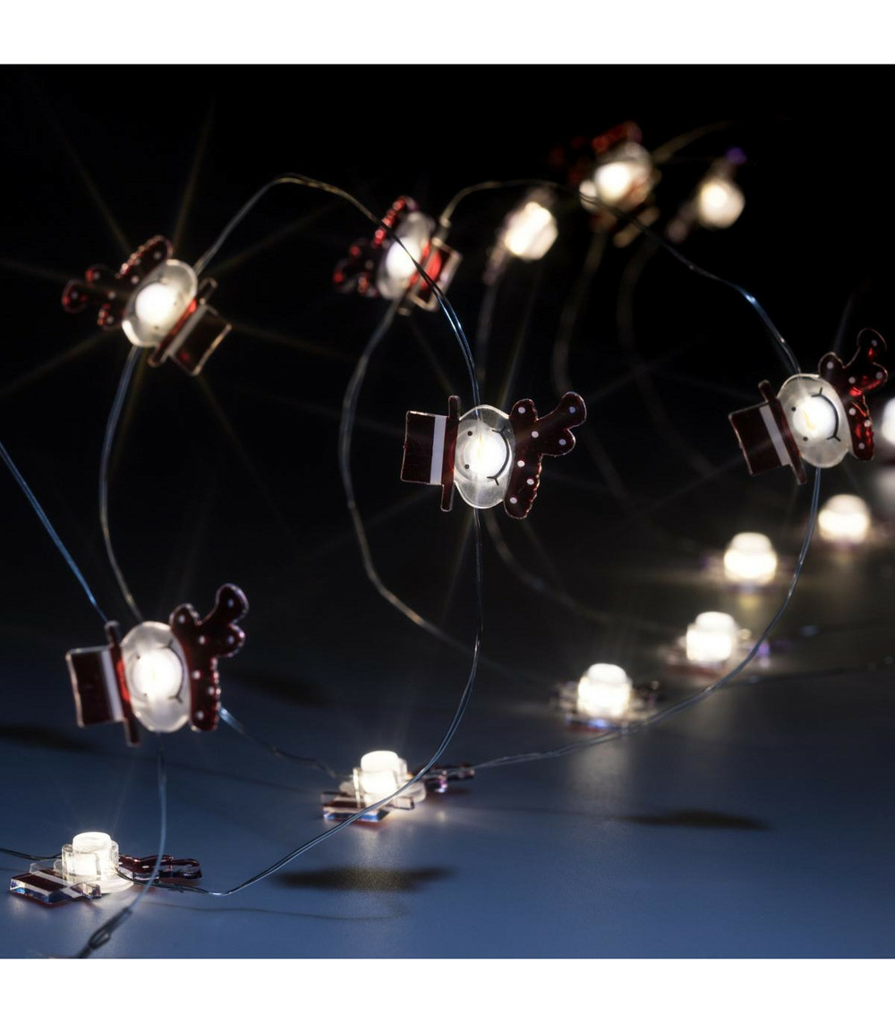 Guirlande lumineuse intérieur 20 personnages avec microled sur 1.90 m