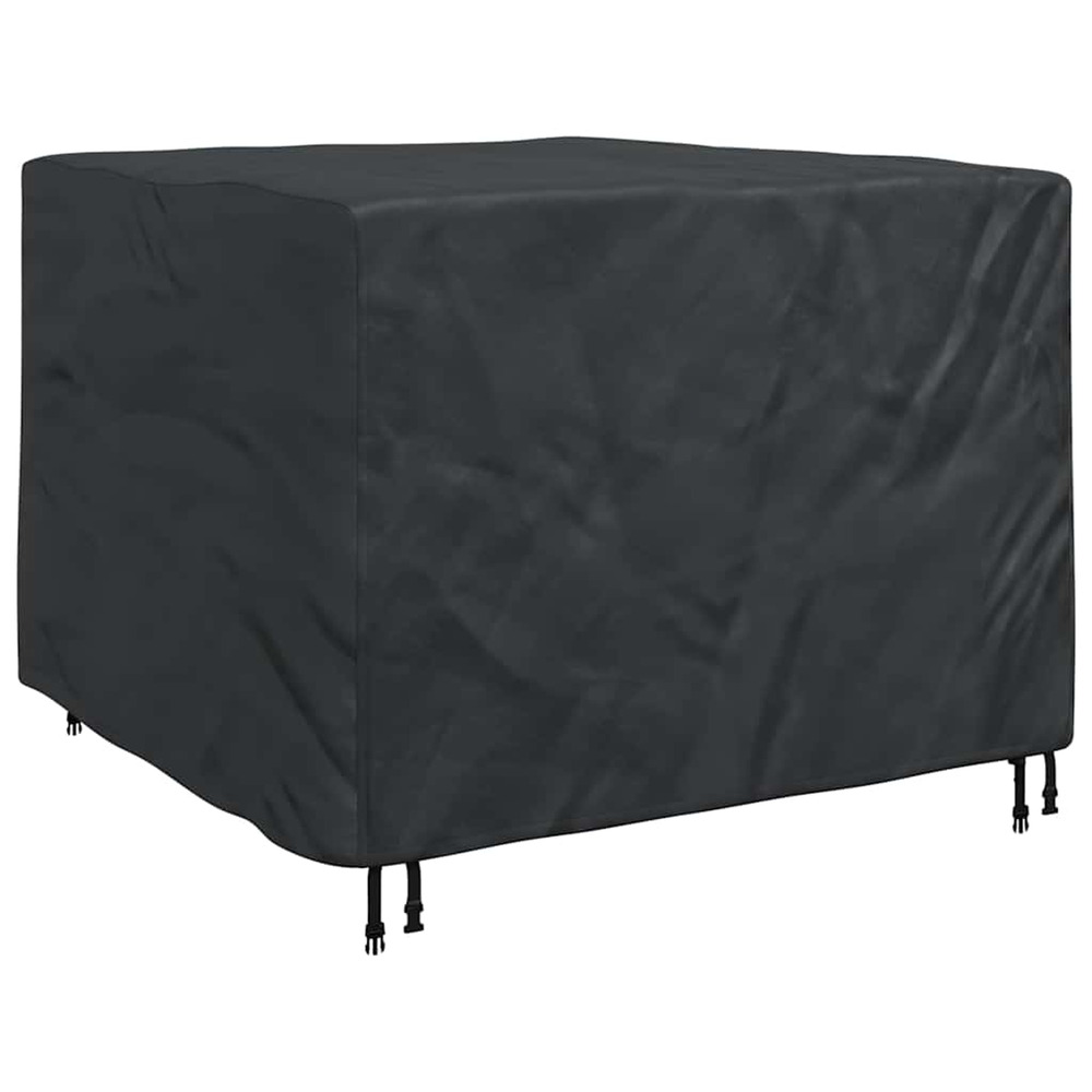 Housse pour meubles uni noir 125 x 125 x 74 cm tissu