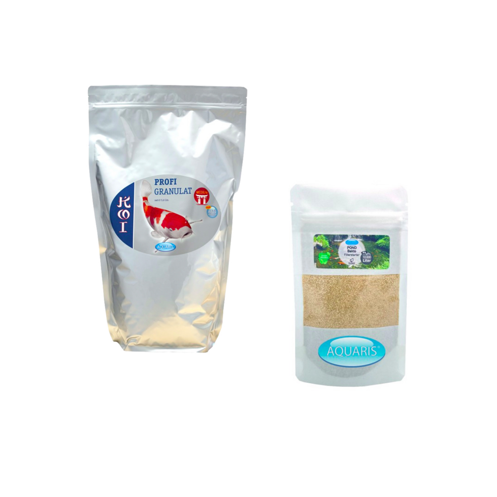 Set entretien de bassin et nourriture pour carpes koï en cours de croissance