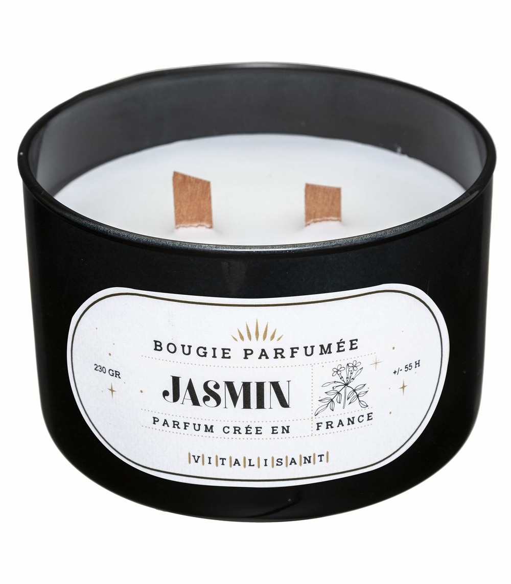 Bougie parfumée pot en verre 470 g parfum jasmin