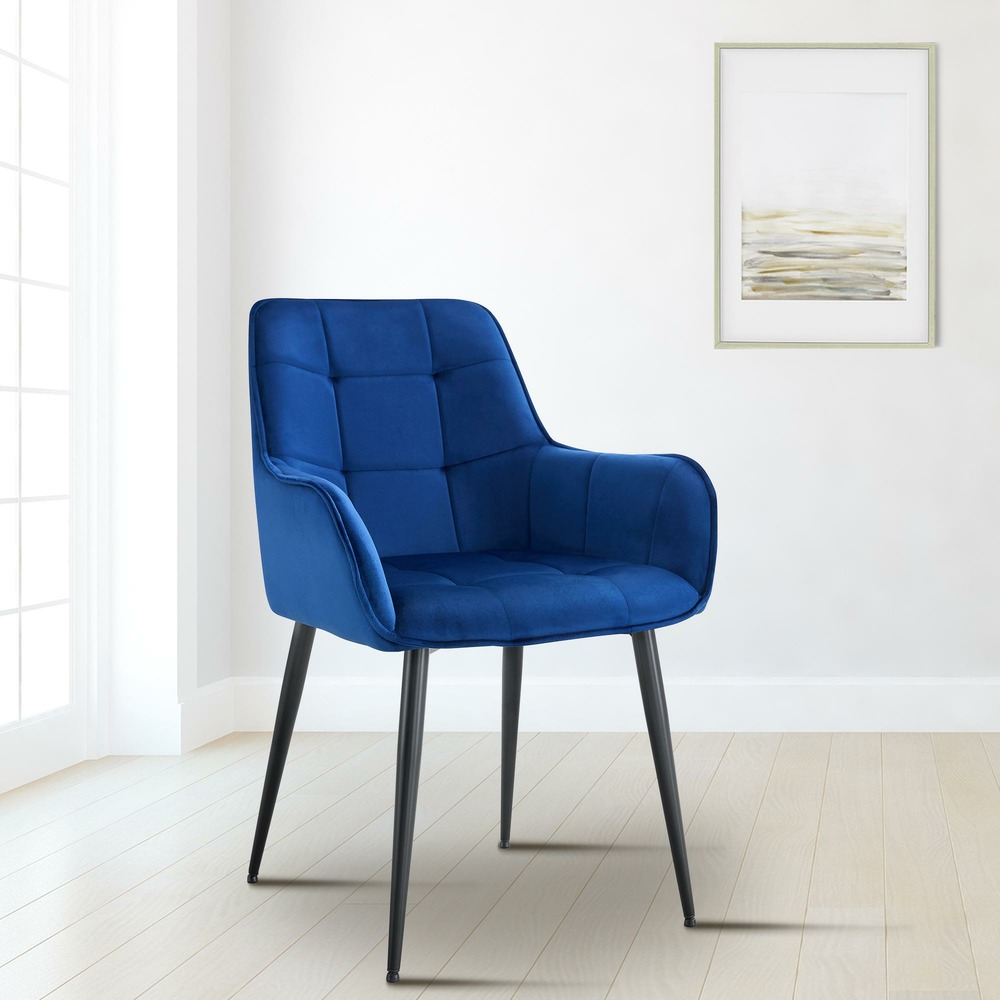 Chaise de salle à manger en velours ferndale