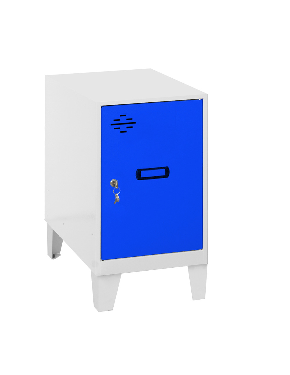 Casier-armoire simonlocker dism.mini 475x300x500+pies bla/blu blanc/bleu 575x300x500 - simonrack