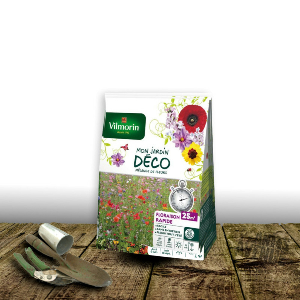 Graines en mélange - floraison rapide - vilmorin sachet 25 m²