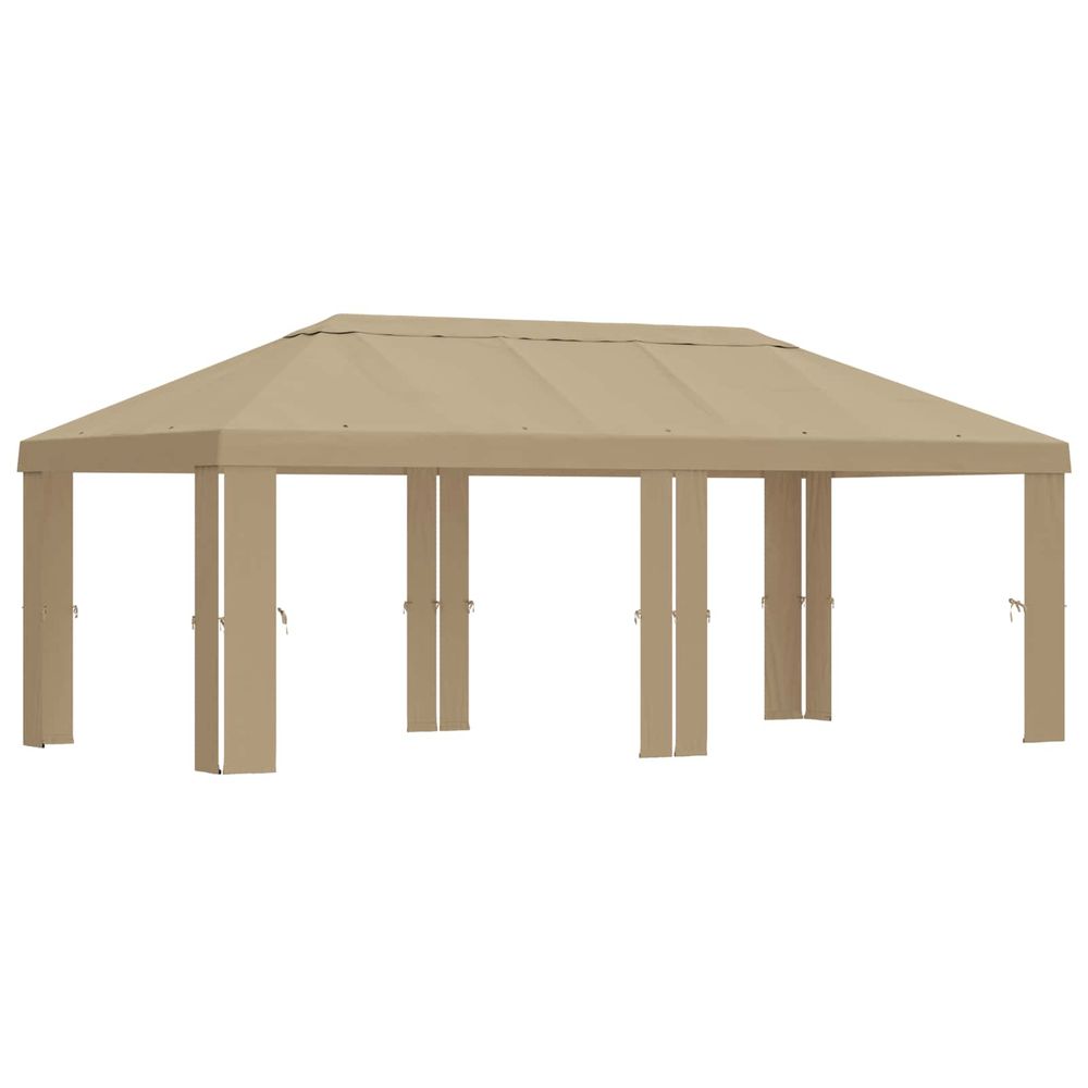 Housse de gazebo 6 x 3 m beige polyester 190 gsm