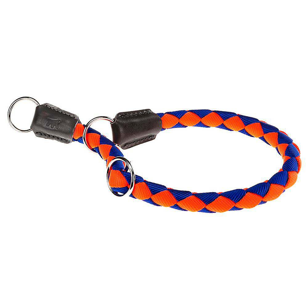 Collier semi-étrangleur pour chiens twist cs18/50, en nylon tressé, réglable et résistant