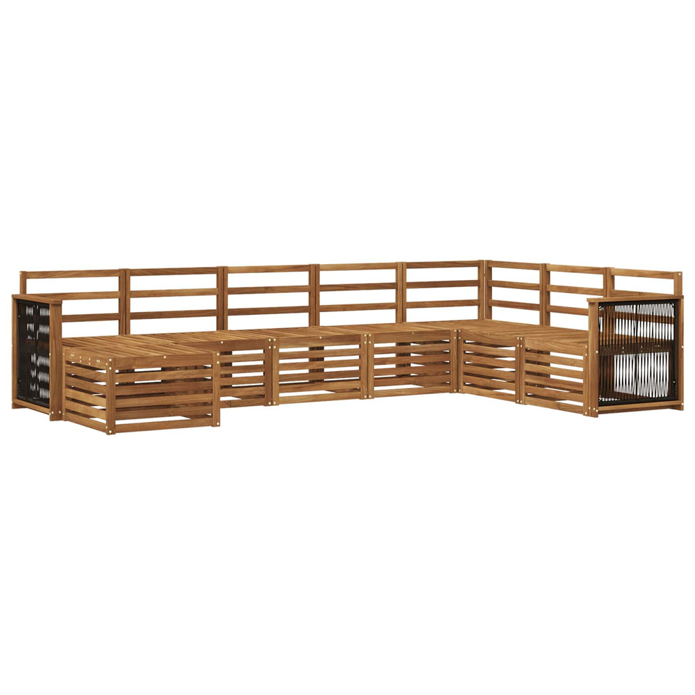 Ensemble de canapés d'extérieur 6 pcs naturel
