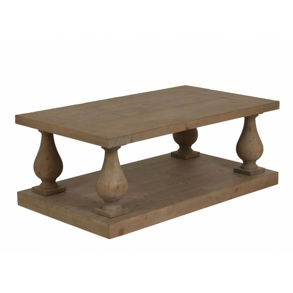 Table basse rectangulaire bois marron - héritage interior's