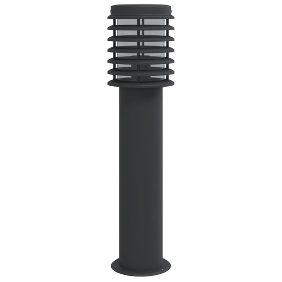 Lampadaire d'extérieur 60 cm acier inoxydable noir