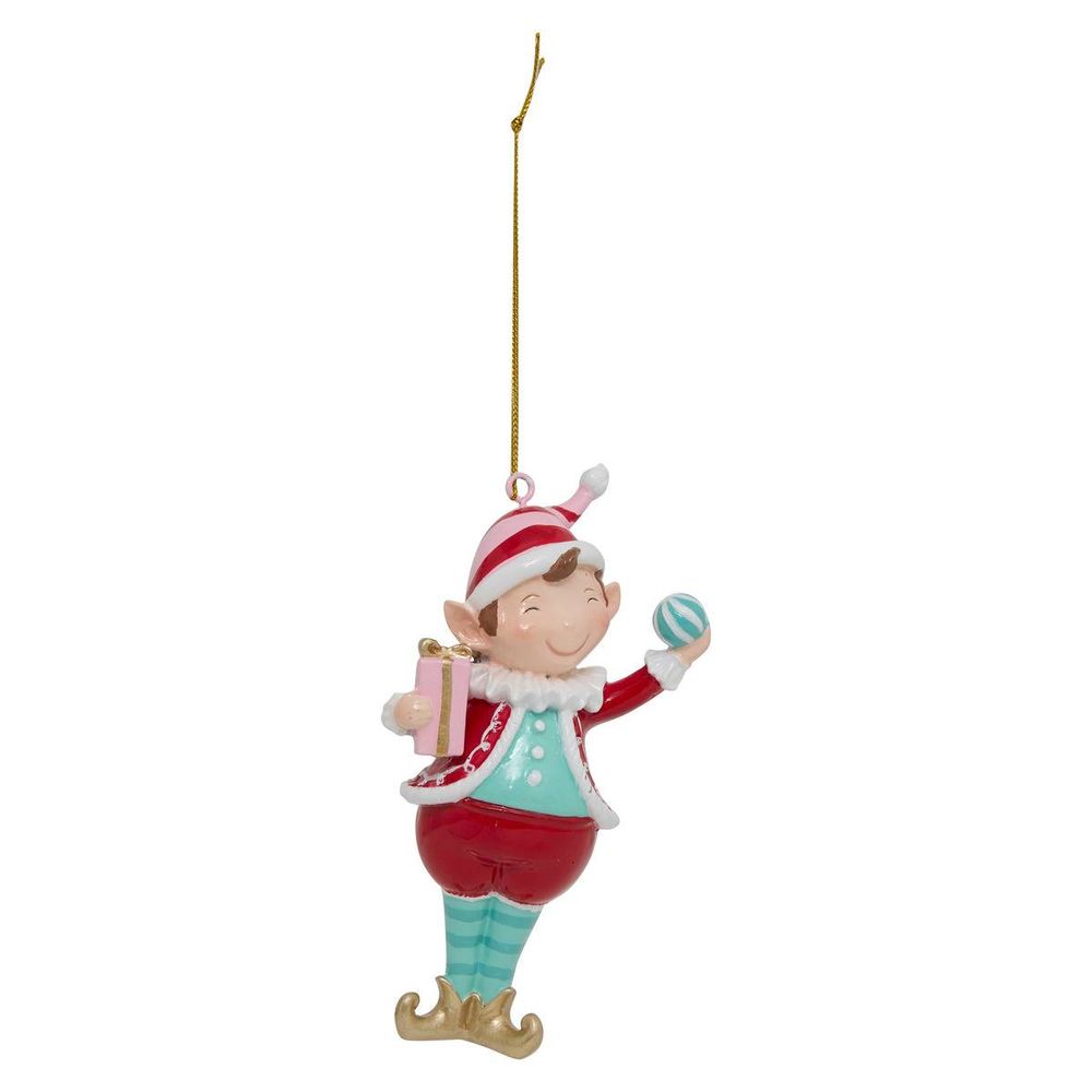 Sujet lutin h.13cm résine assorti