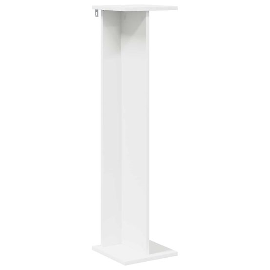 Support de plante blanc 25 x 25,5 x 100,5 cm bois d'ingénierie