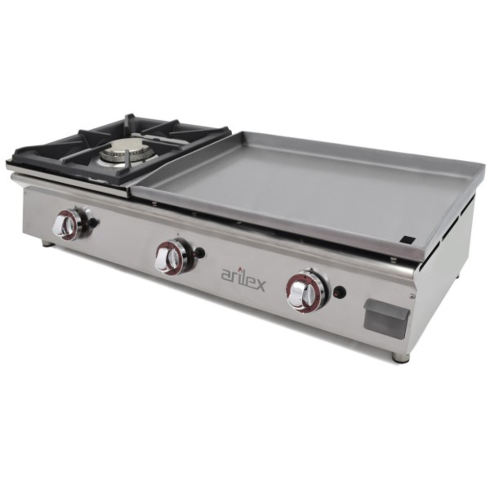 Plancha à gaz en acier chromée - arilex
