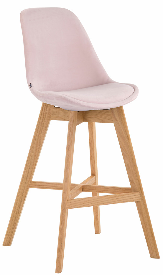 Tabouret de bar cannes velours naturel
