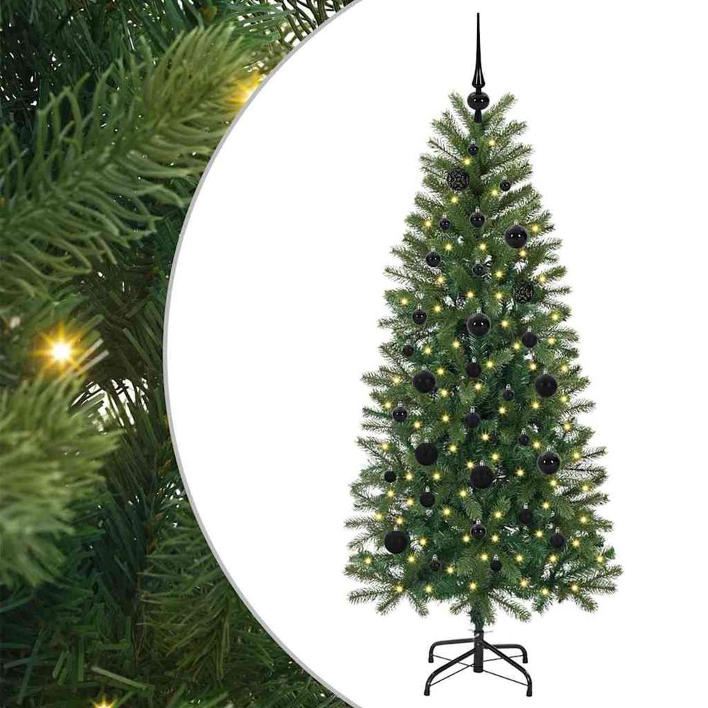 Sapin de noël artificiel vert 150 cm pe et pvc