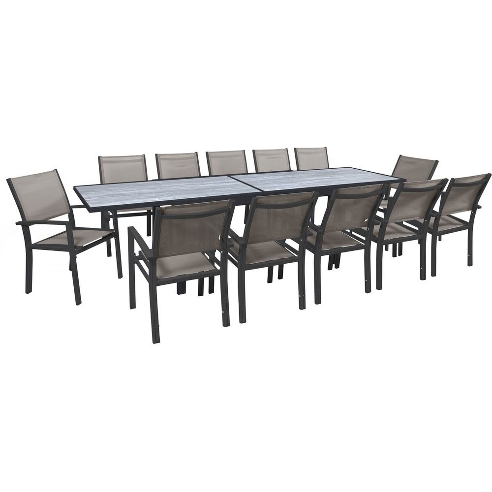 Salon de jardin repas extensible 