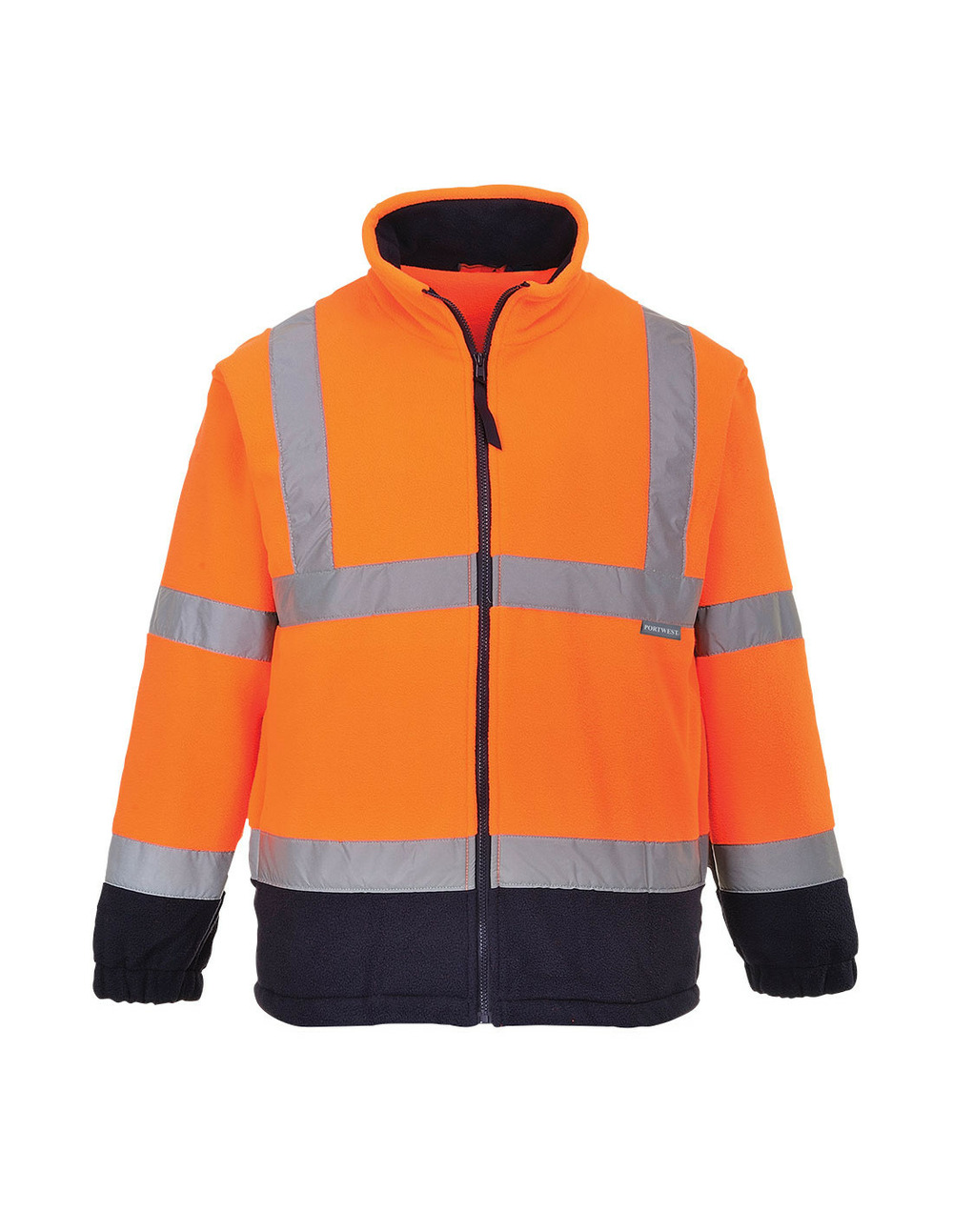 Polaire hivis bicolore couleur : orange/marine taille xl - portwest