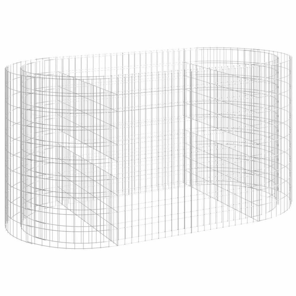 Lit surélevé à gabion fer galvanisé 200x100x100 cm