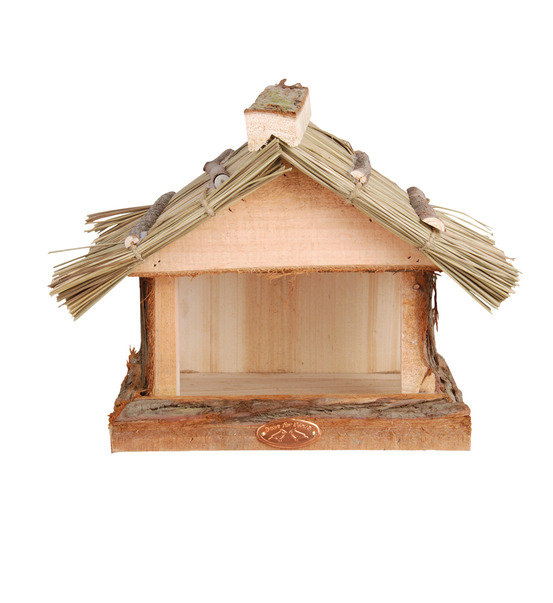 Mangeoire a oiseaux - paille facade