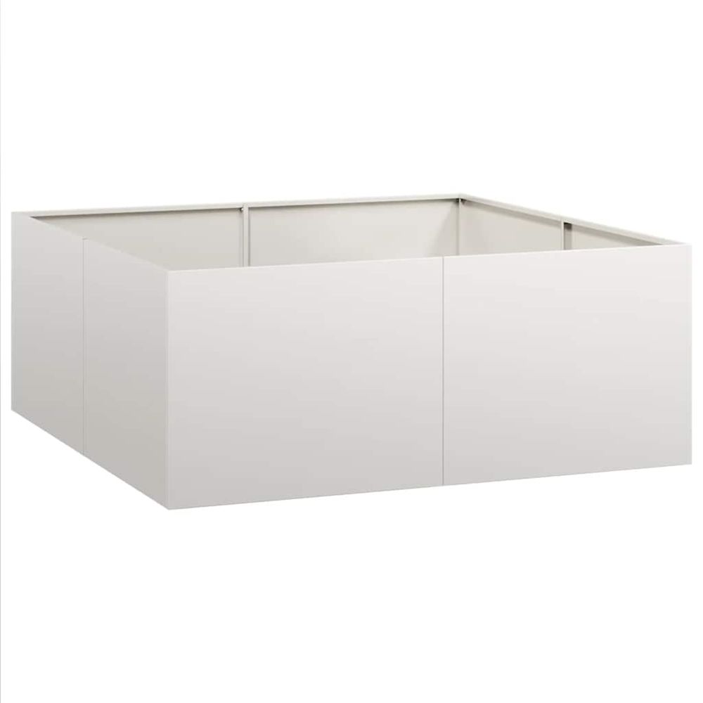 Jardinière d'extérieur 100x100x40 cm acier inoxydable