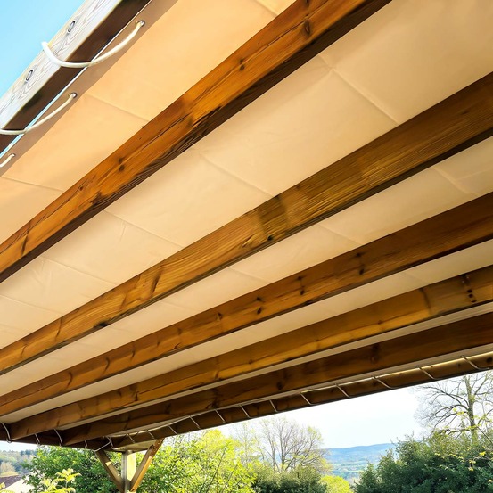 Toile pergola tecplast lp506pr 2,5x3,5 m - blanc crème - garantie 5 ans