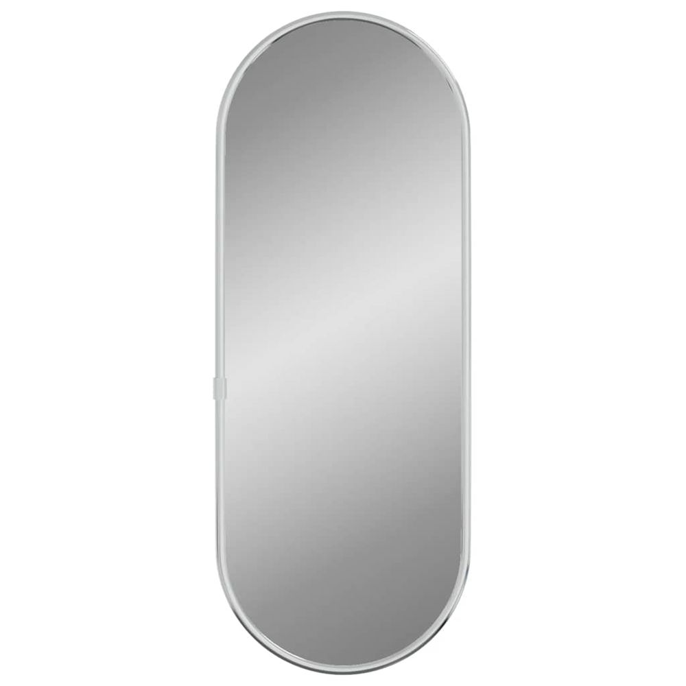 Miroir mural argenté 40x15 cm ovale