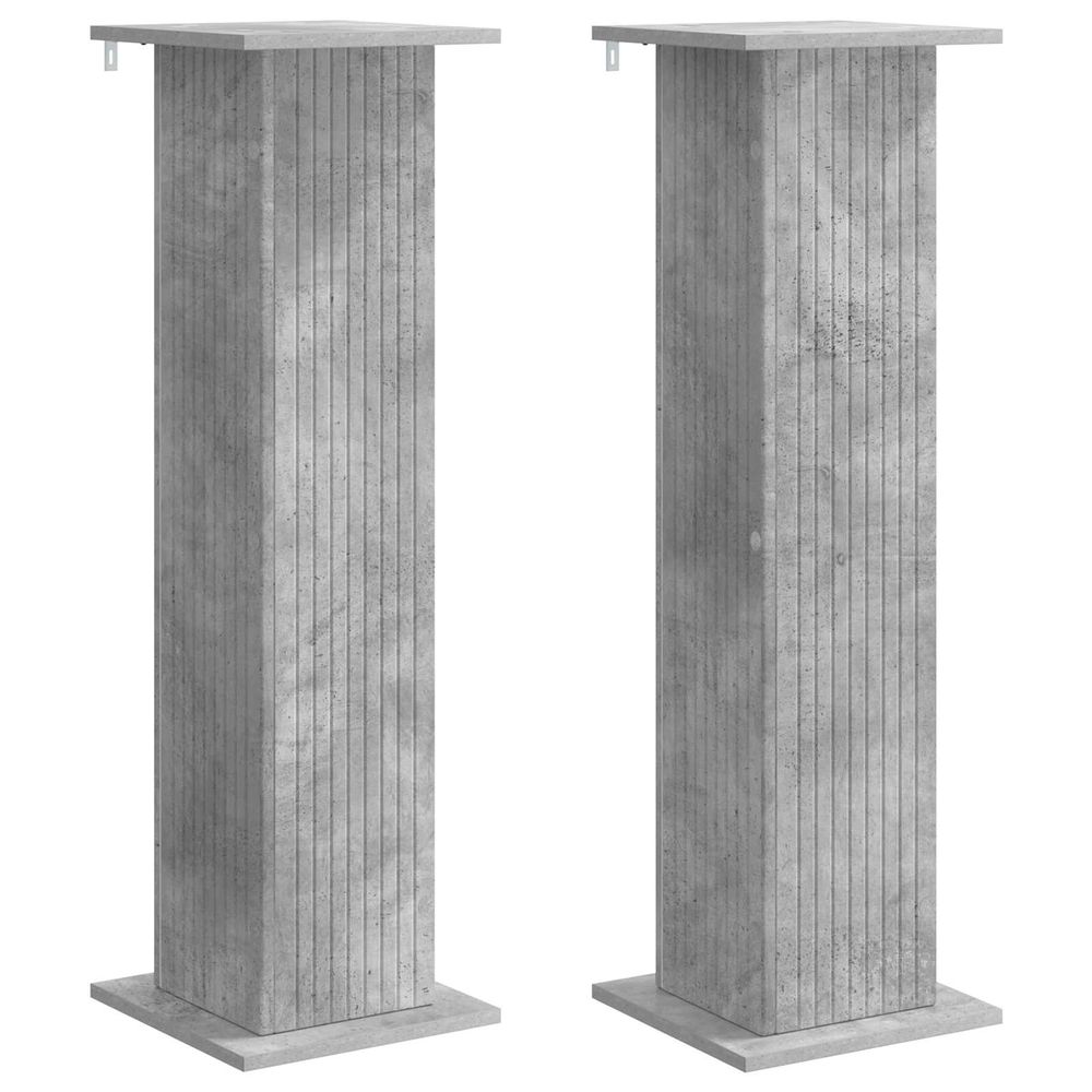 Support de plante 2 pc gris béton 30,5 x 30 x 100,5 cm