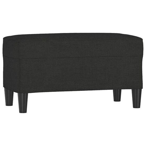 Banc noir 70x35x41 cm tissu