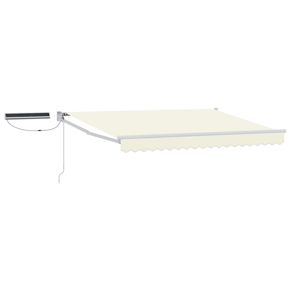 Auvent rétractable électrique crème et blanc 3,5 x 2,5 m