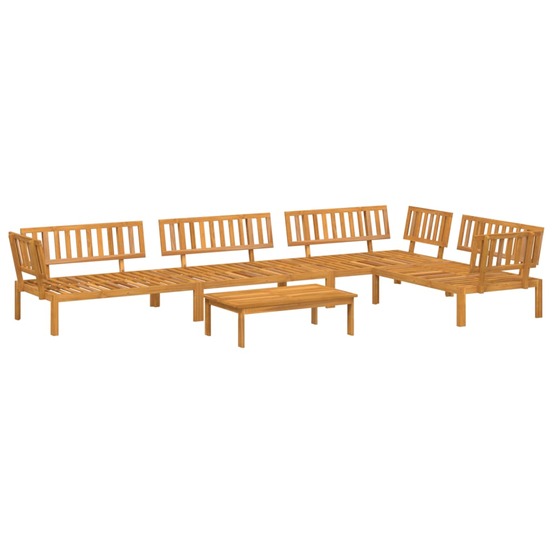 Salon palette de jardin 5 pcs bois d'acacia massif