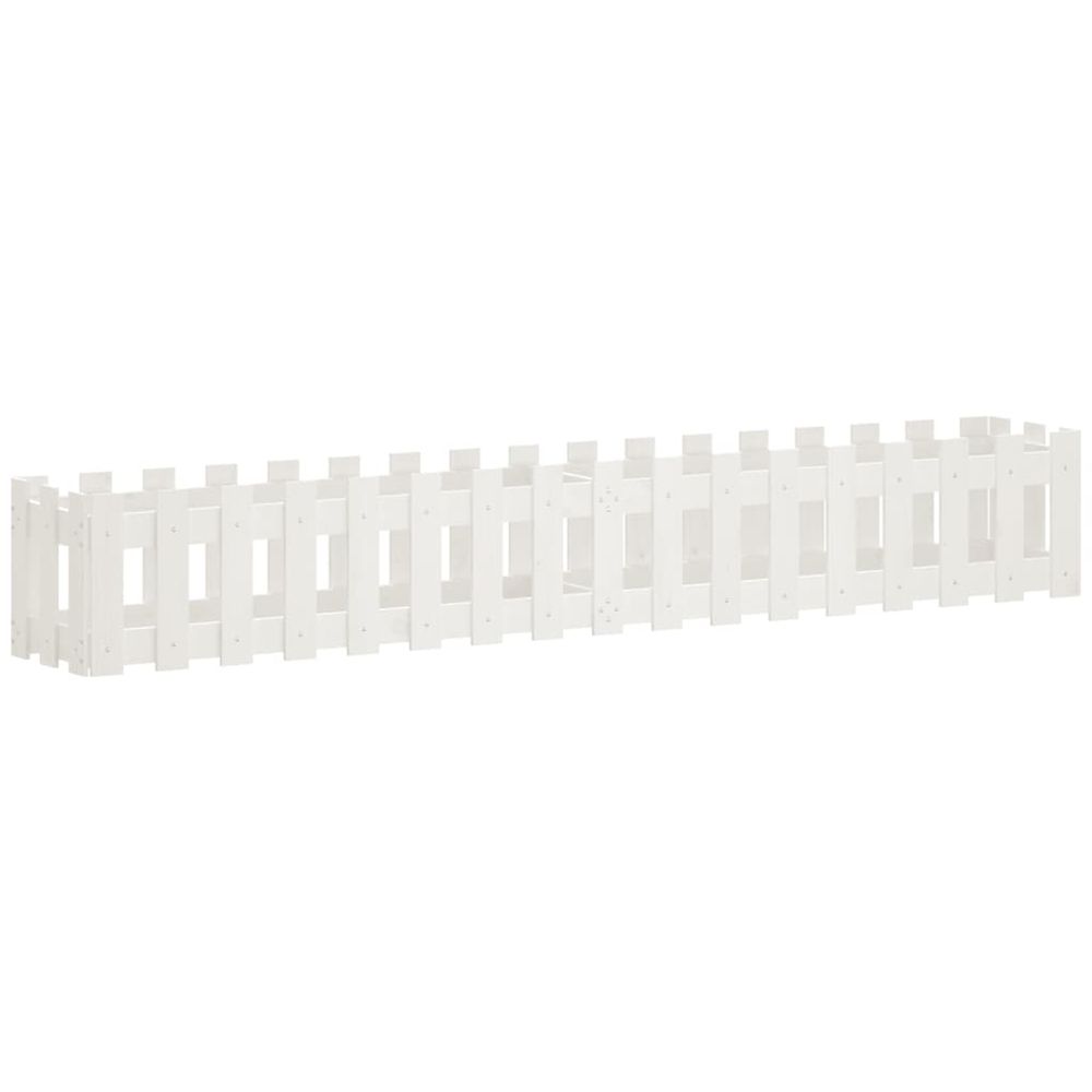Lit surélevé de jardin design de clôture 200x30x30cm pin massif