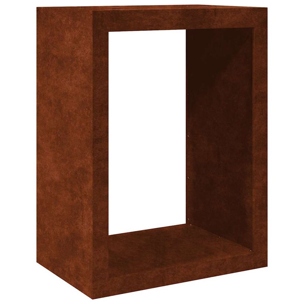 Étagère à bois 60x40x80 cm acier résistant aux intempéries