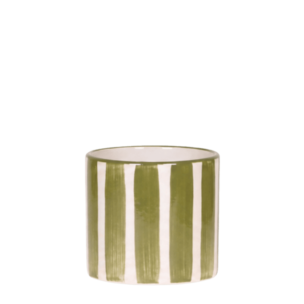 Cache-pot painted stripe vert - ø6 cm