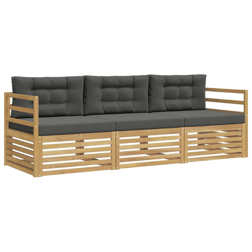 Ensemble de canapés d'extérieur 3 pc blanc et anthracite