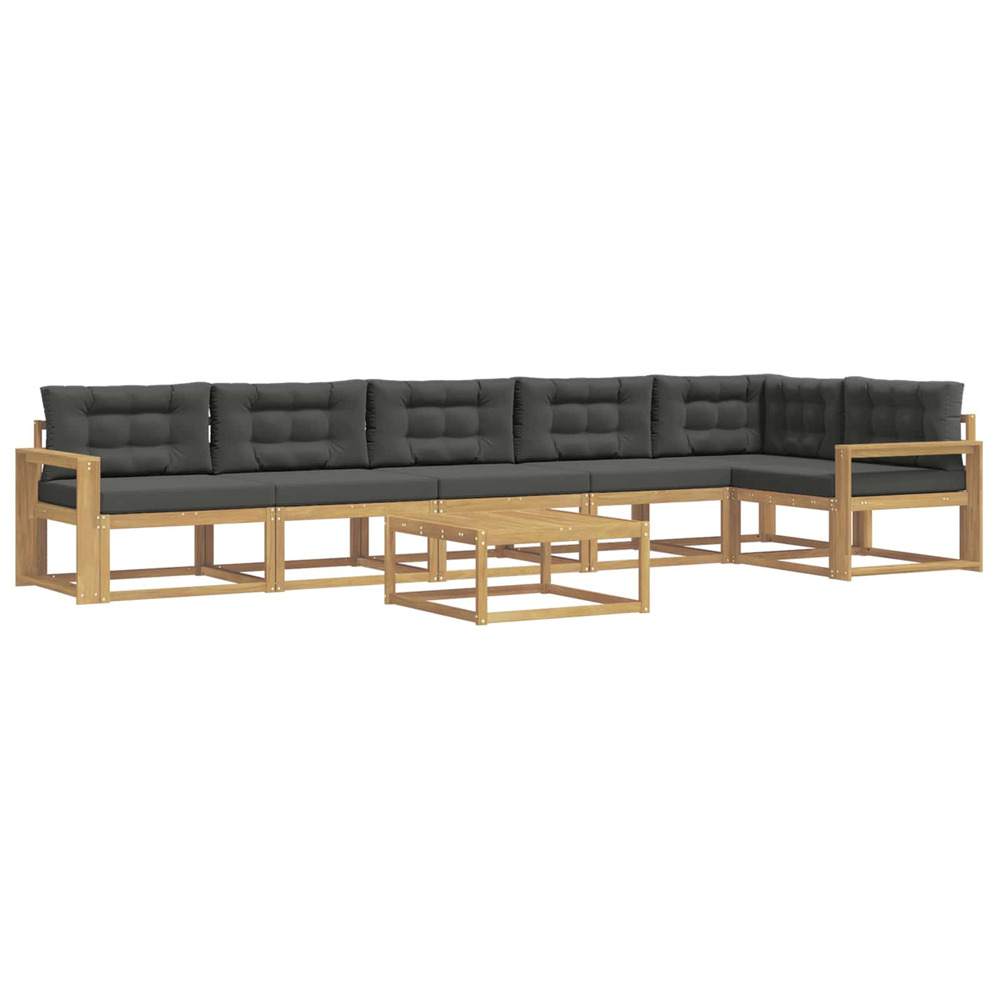 Ensemble de canapés d'extérieur 7 pcs blanc et anthracite