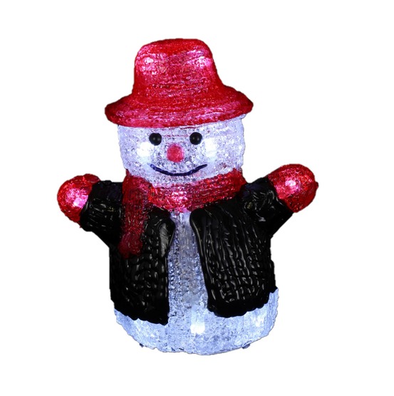 Bonhomme de neige avec sa veste à led