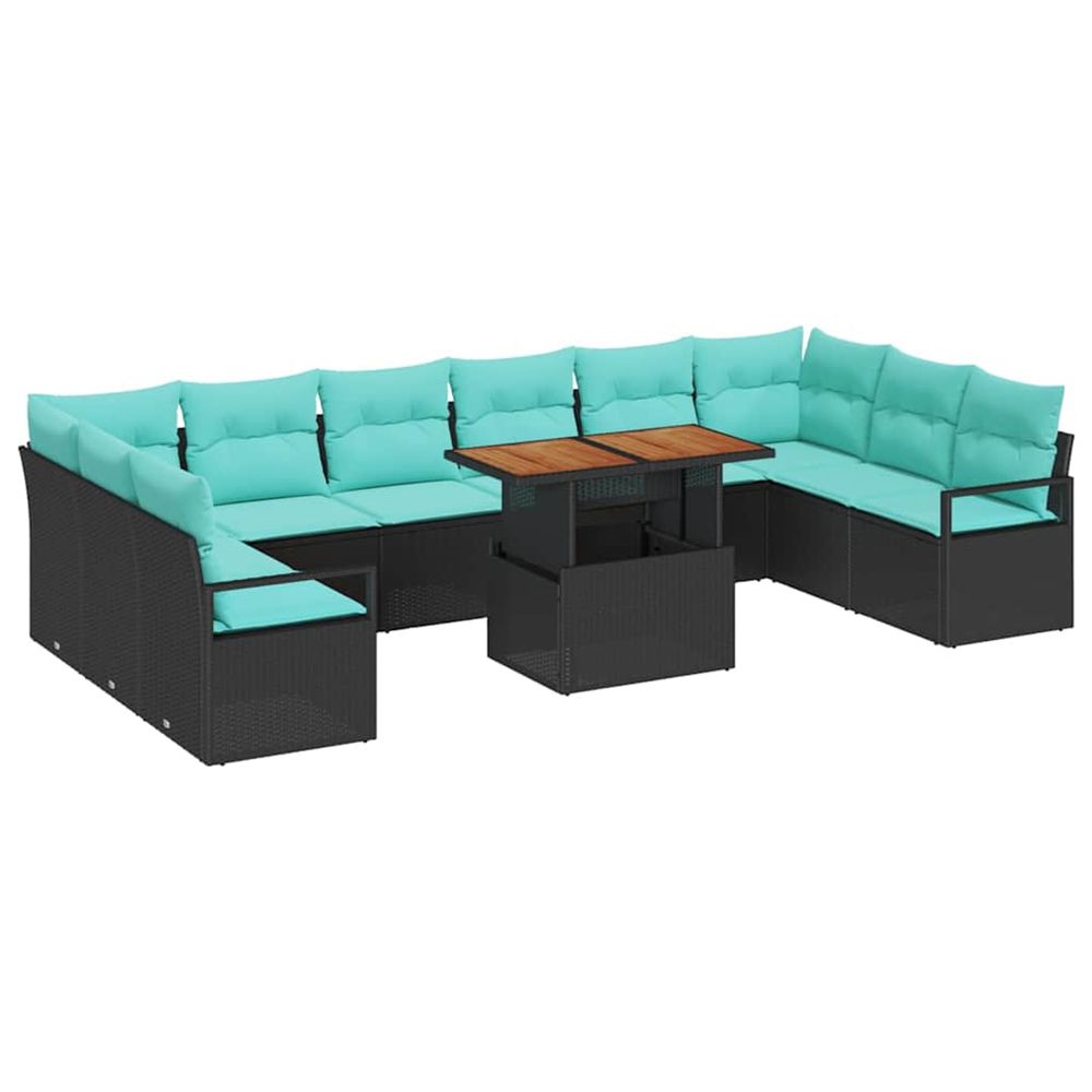 Ensemble de canapé de jardin 11 pc 10-nombre de places
