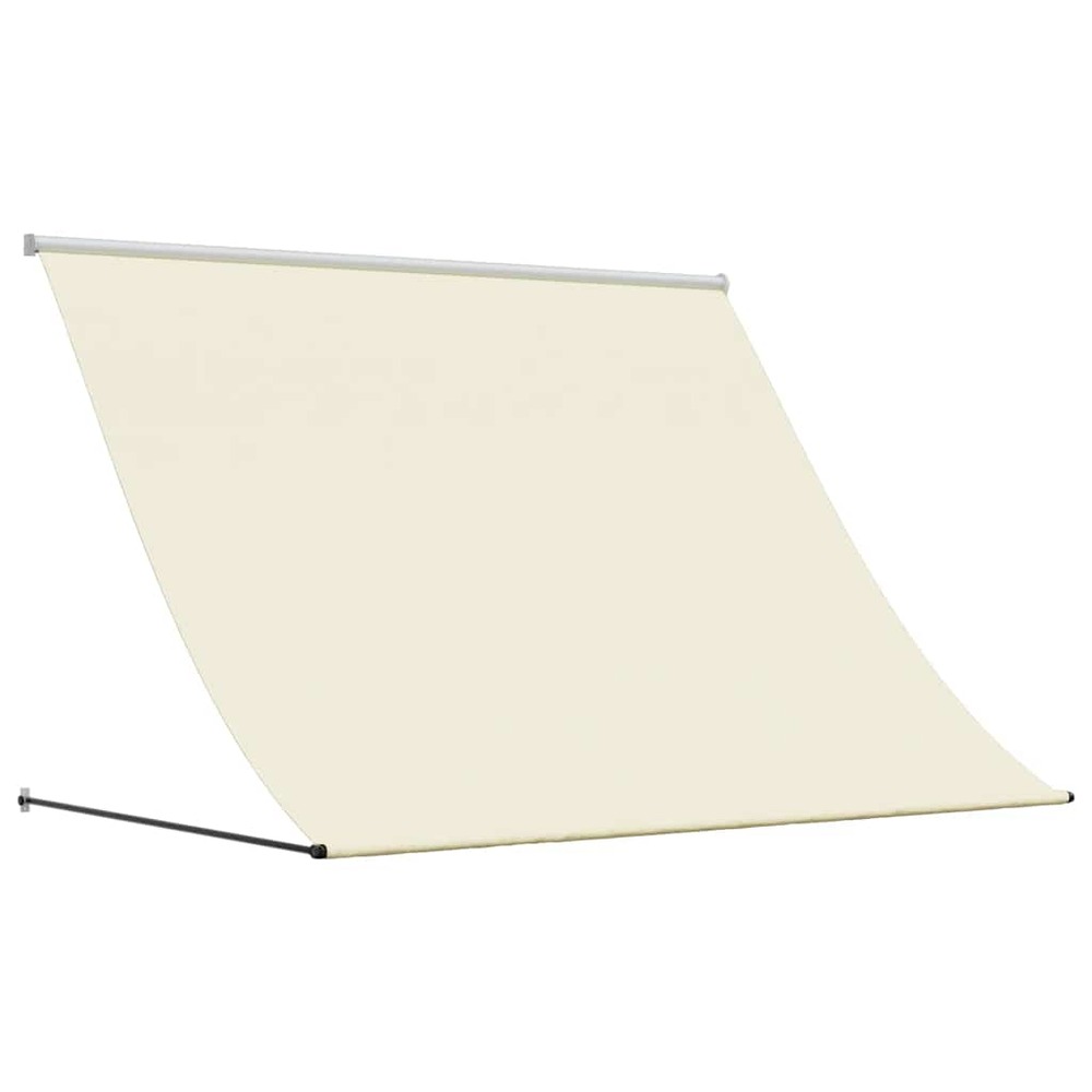 Auvent rétractable crème 250x150 m tissu et acier
