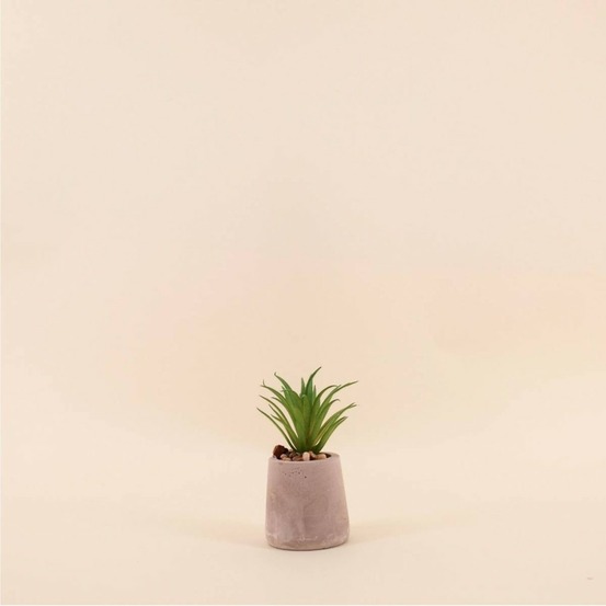 Plante artificielle pot ciment 11cm