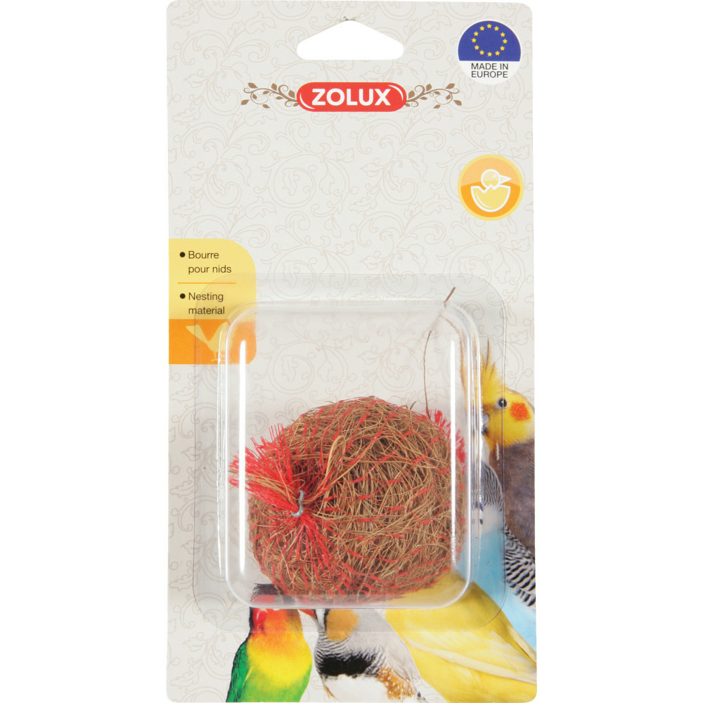 Fibre de coco 19 g ø 6 cm bourre pour nid d'oiseaux