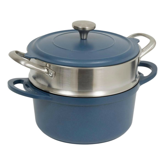 Cocotte avec panier vapeur