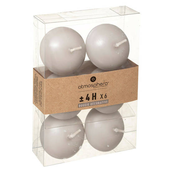 Lot de 6 bougies flottantes