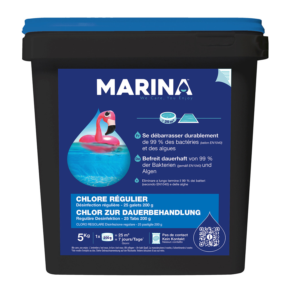 Chlore lent galets 200g 5kg - 888214