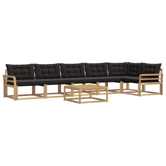 Ensemble de canapés d'extérieur 7 pc blanc et noir
