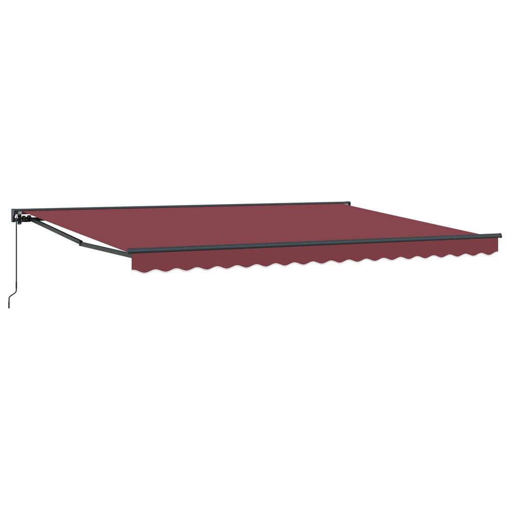 Auvent rétractable manuel bordeaux 4 × 3,5 m