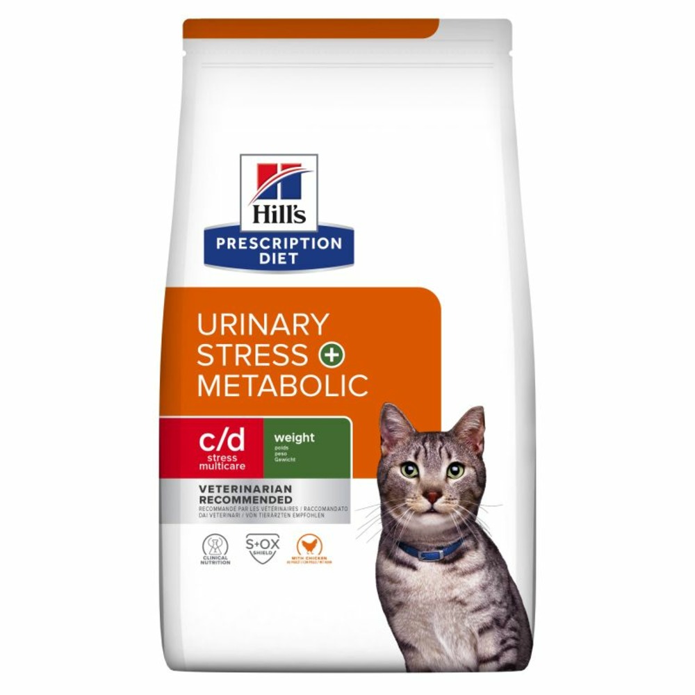 Croquettes chat adult prescription diets c/d urinary stress + metabolic - hill's 1,5 kg