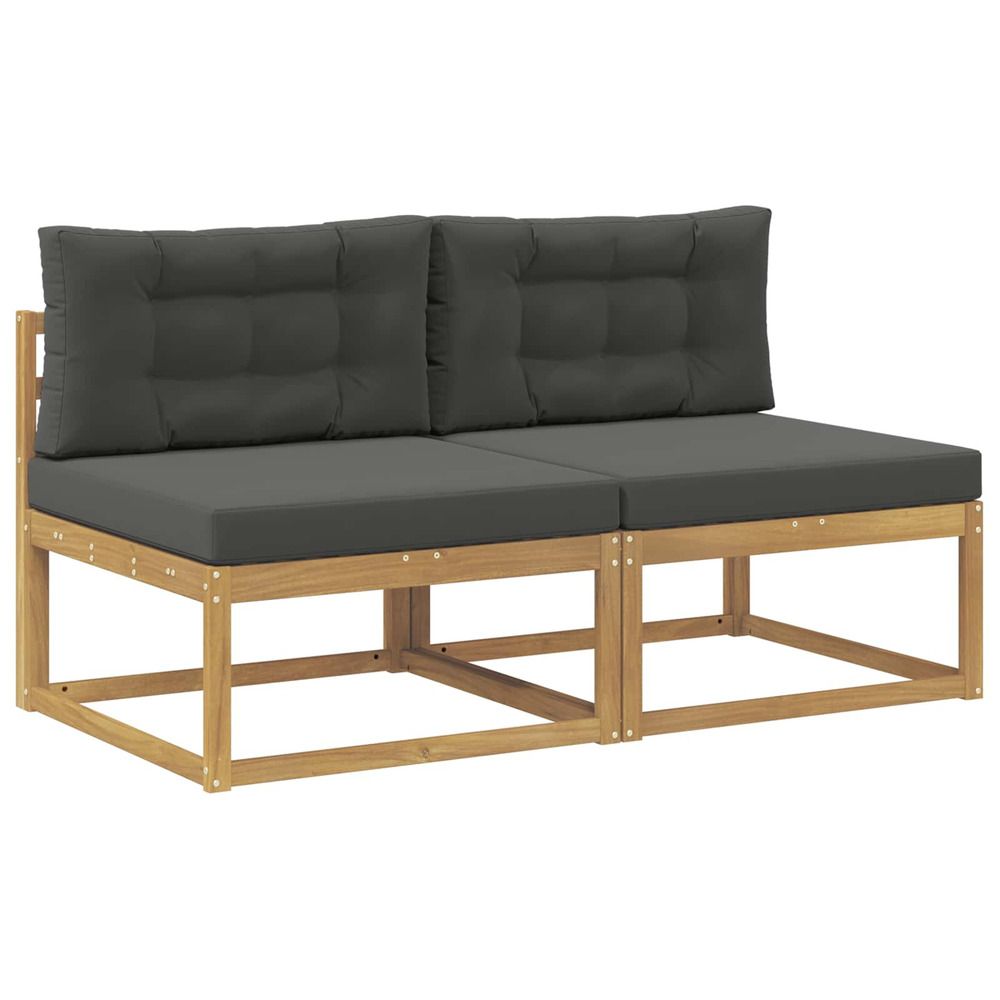 2 pièce sofa de milieu extérieur polyester blanc