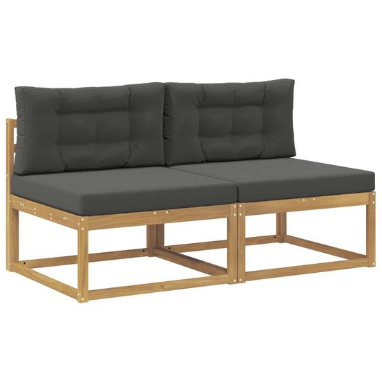 2 pièce sofa de milieu extérieur polyester blanc