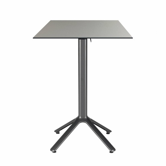 Restootab - table haute pliable nemo pour intérieur/extérieur gris métal 60x60