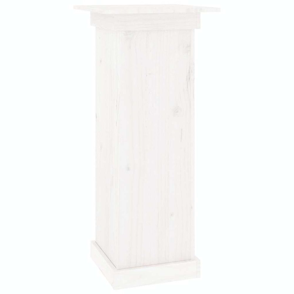Support à fleurs blanc 40x40x90 cm bois de pin solide